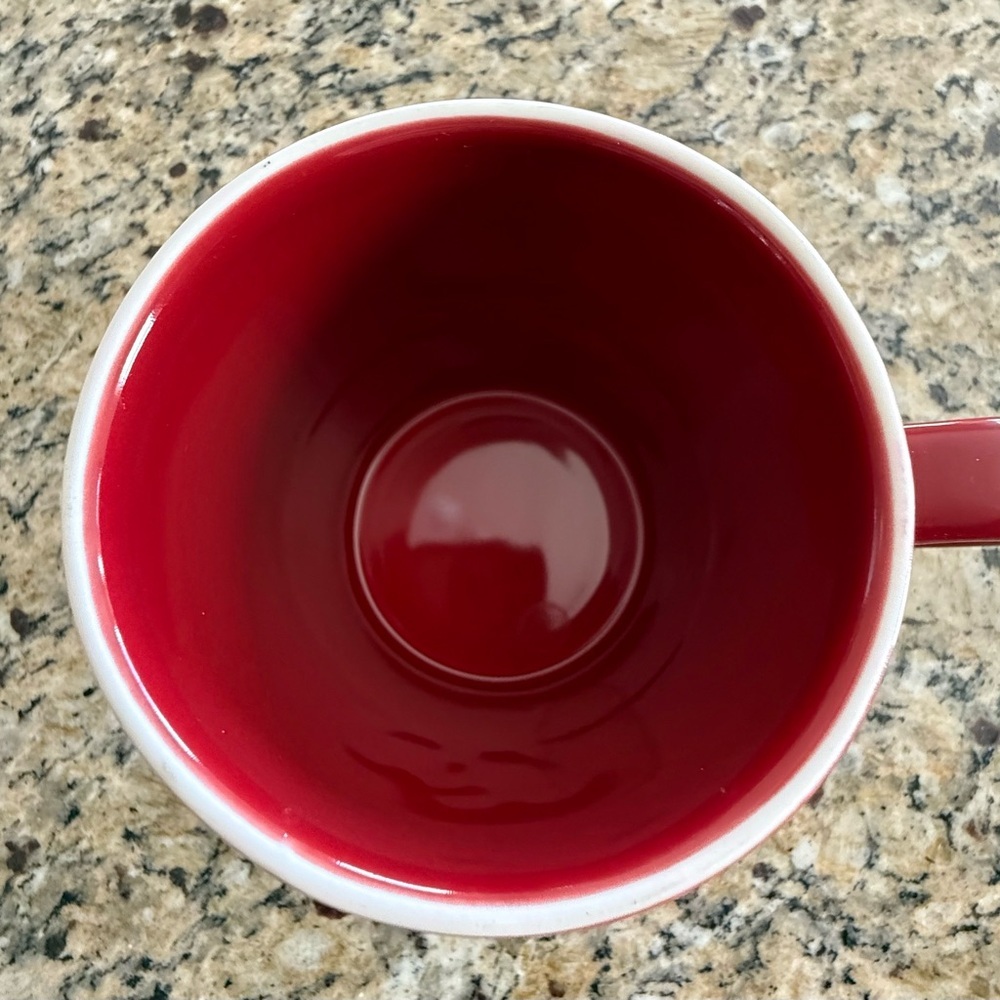 Starbucks Red “Love” Script Mug 12 oz | Valentine Hearts Bone China Cup 2010 - Picture 4 of 5